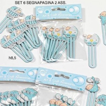 Set 6 Segnapagina in Legno Neonati – 2 Assortiti