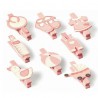 Molletta in Legno Rosa Baby – 8 Modelli Assortiti