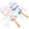 Gelatino rosa in cotone rigato
