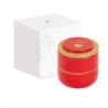 Candela con barattolo rosso