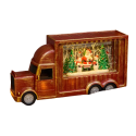Camioncino Natalizio Babbo Natale con Nevicata Glitter