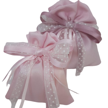 Sacchetto in raso rosa