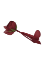 Peonia in stoffa con foglie pendenti