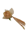 Peonia in stoffa con foglie pendenti