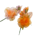 Rametto con Fiore in organza con pistilli e petali