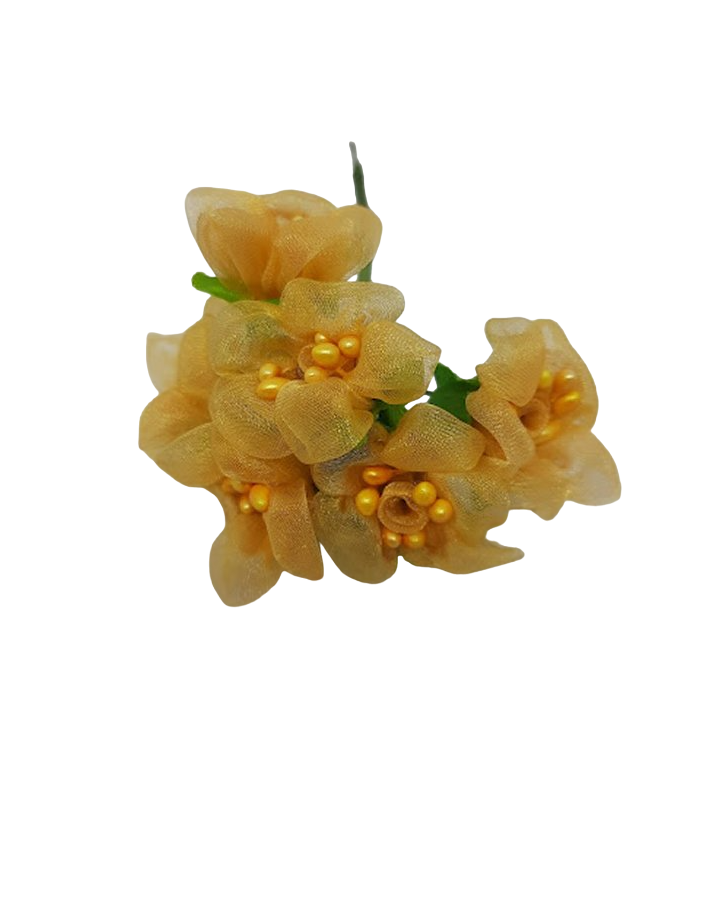 Fiori in organza con piccoli pistilli