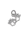 Ciondolo laminato argento Manine 3 cm