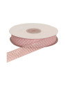 Nastro in organza con bordatura e pois – 10 mm x 50 metri